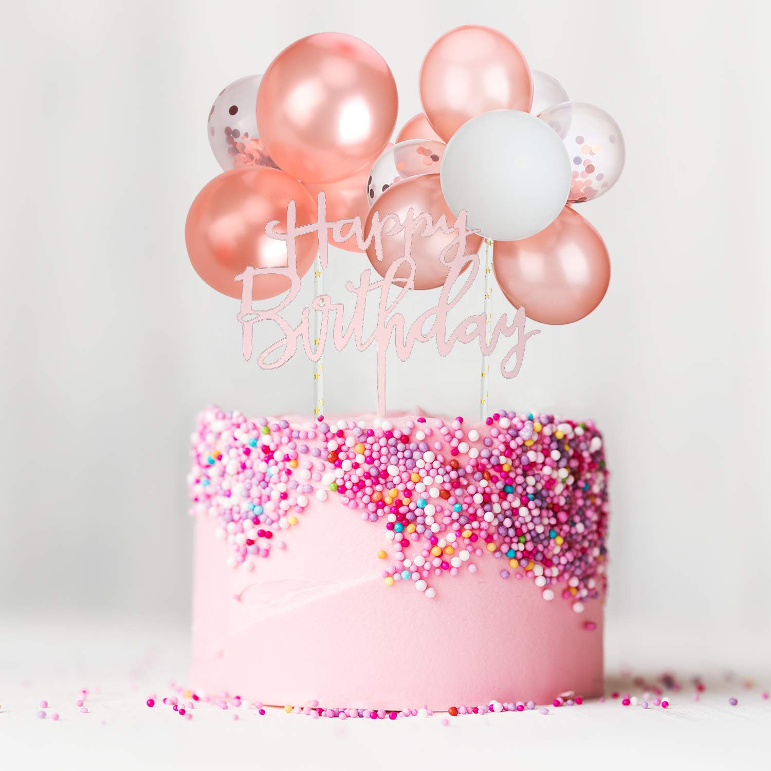 Amazon.com: Outus Latex Confetti Balloon Cloud Cake Topper